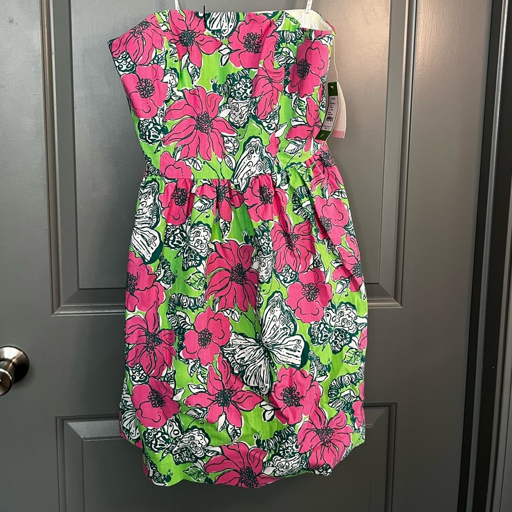 Lily Pulitzer Lottie Green Bloomin Cacoonin Butterfly Floral Dress